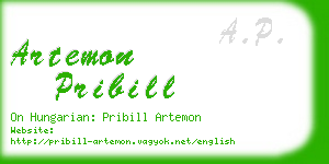 artemon pribill business card